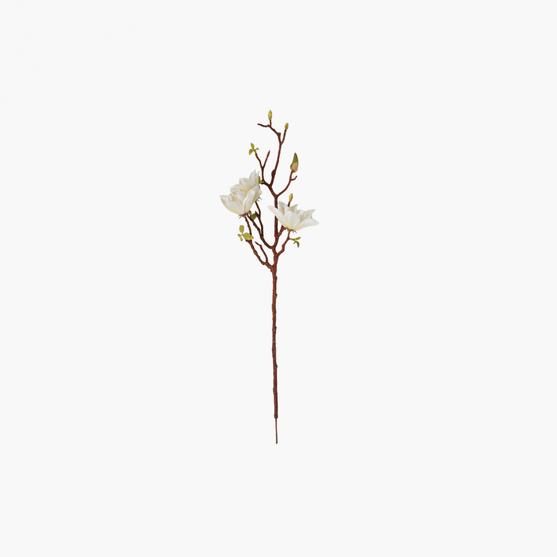 Magnolia Branch Yellow-White 80cm
