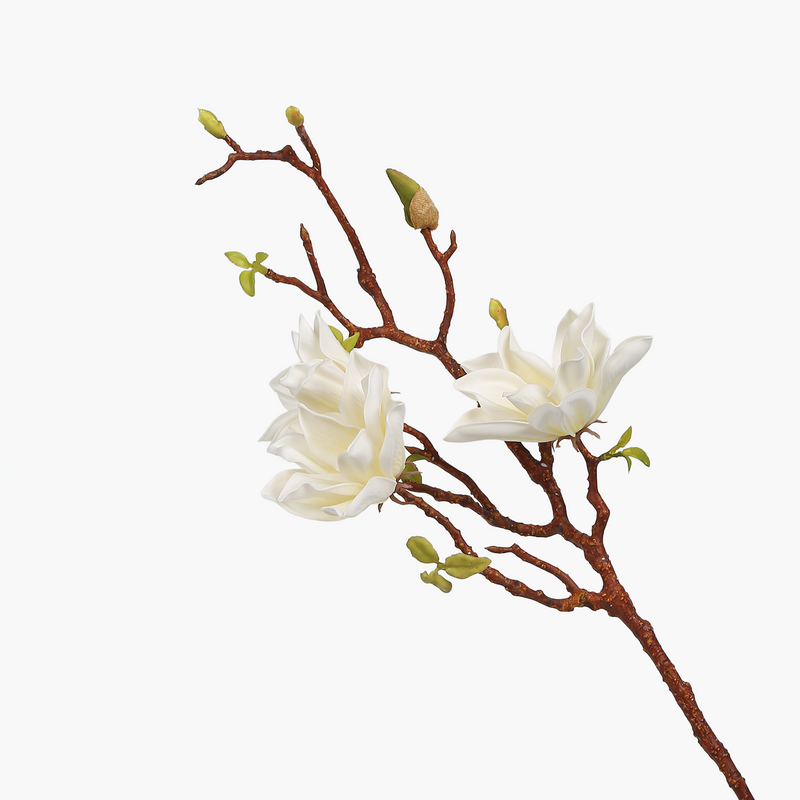 Magnolia Branch Yellow-White 80cm