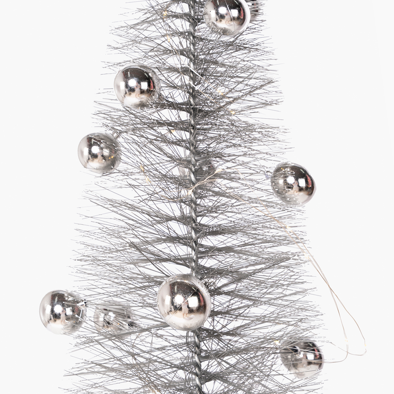 JC Yeşil Kar Efektli Ball Ağaç Dekor 24x86cm (Led'li)