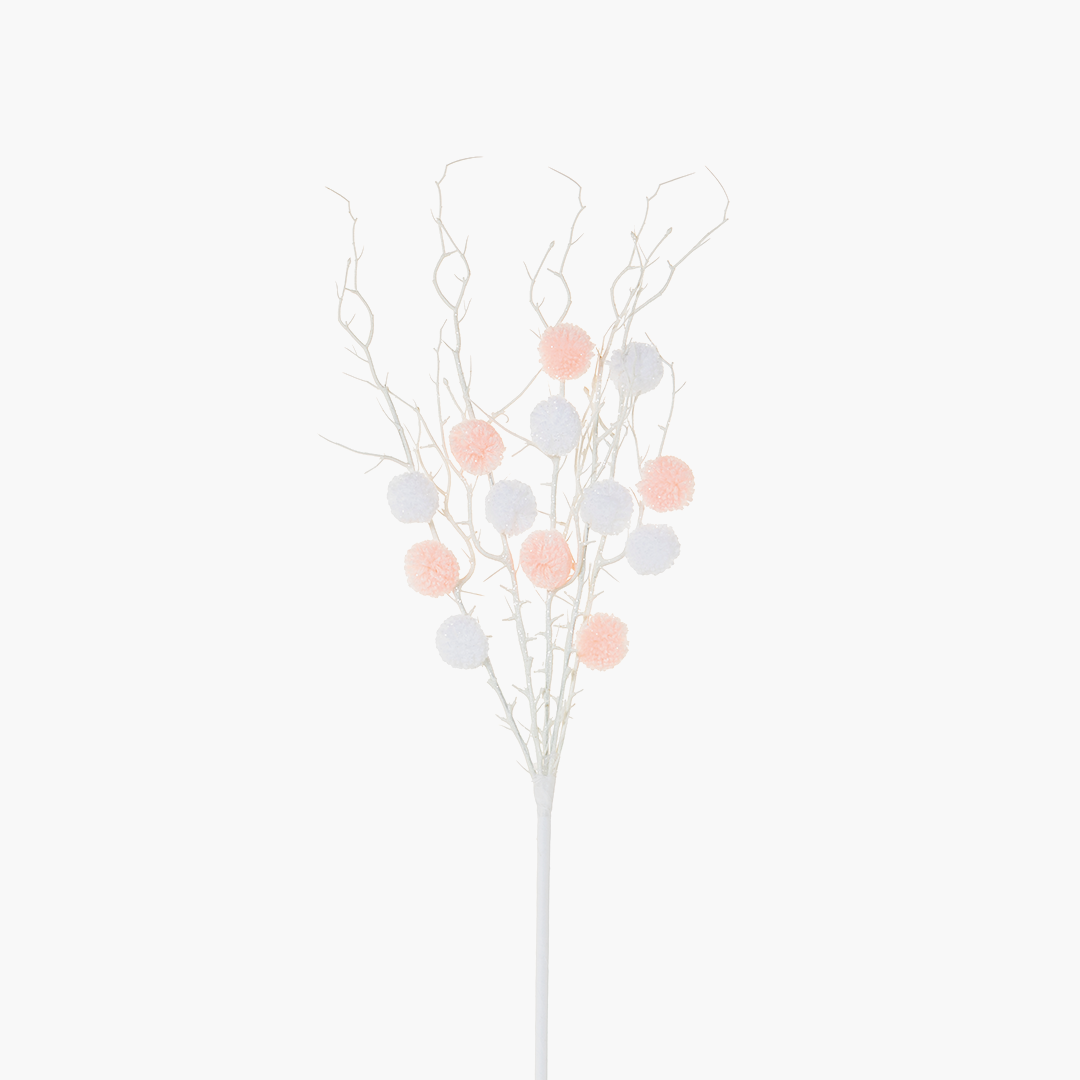 JC HAPPY SUGAR Pink and White Cotton Branch 78cm