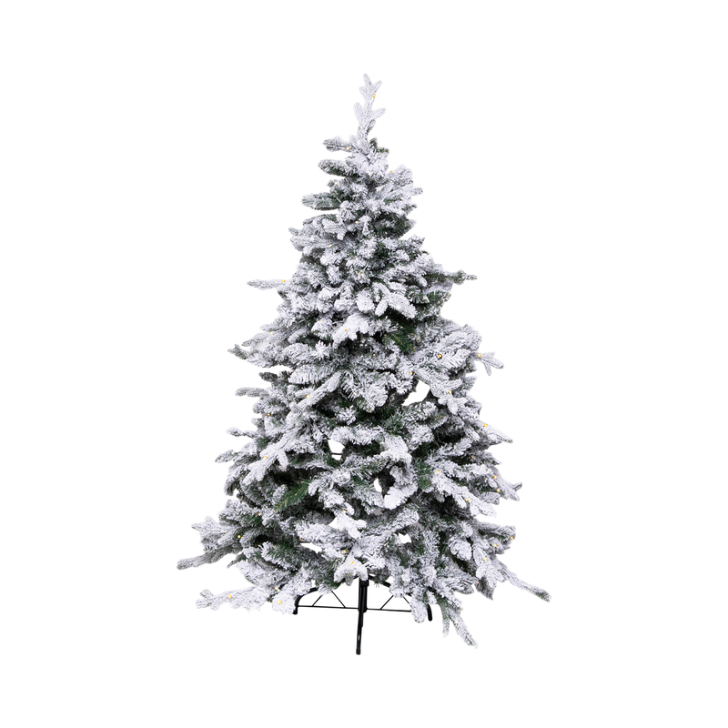 JC Karlı Geniş Yaprak Yılbaşı Ağacı 300cm (Kendinden Led'li)