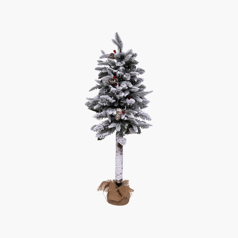 JC Karlı Kozalaklı Gövdeli Yılbaşı Ağacı 90cm (Kendinden Led'li)