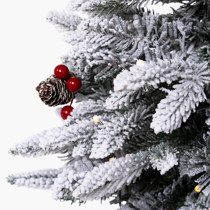 JC Karlı Kozalaklı Gövdeli Yılbaşı Ağacı 90cm (Kendinden Led'li)