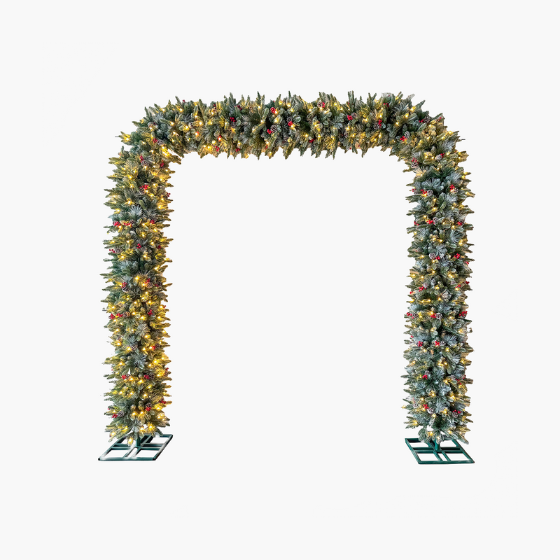 JC Kozalaklı Ve Kokinalı Uzun Dekor Garland  240cm  M (Kendinden Led'li)