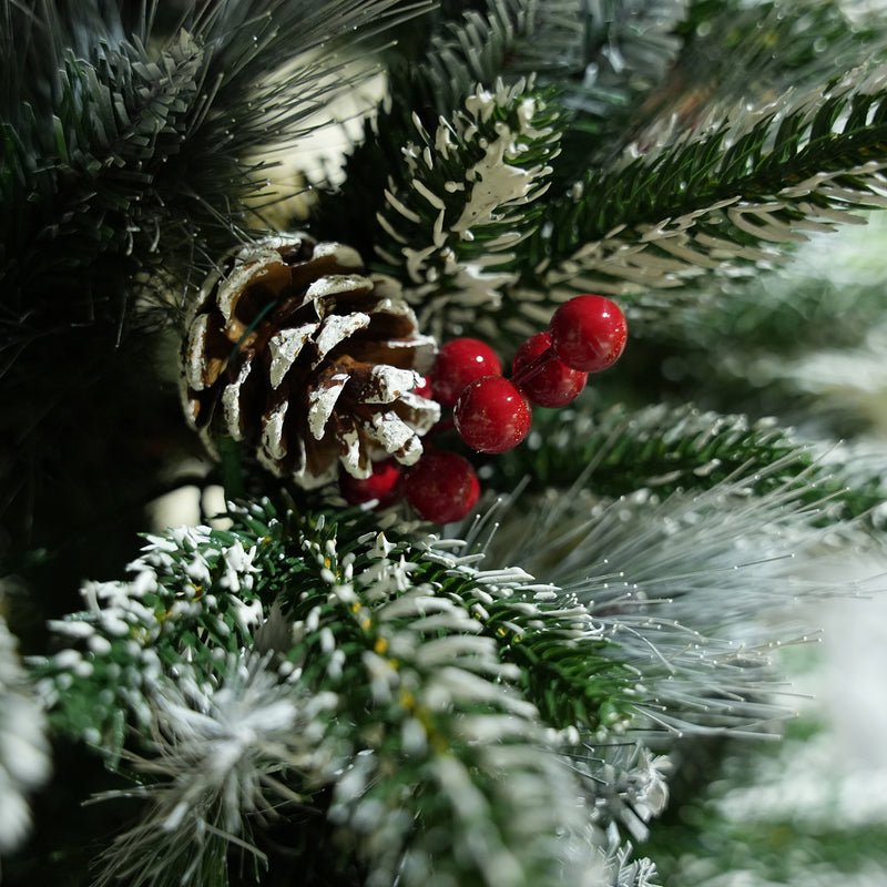 JC Kozalaklı Ve Kokinalı Uzun Dekor Garland  240cm  M (Kendinden Led'li)