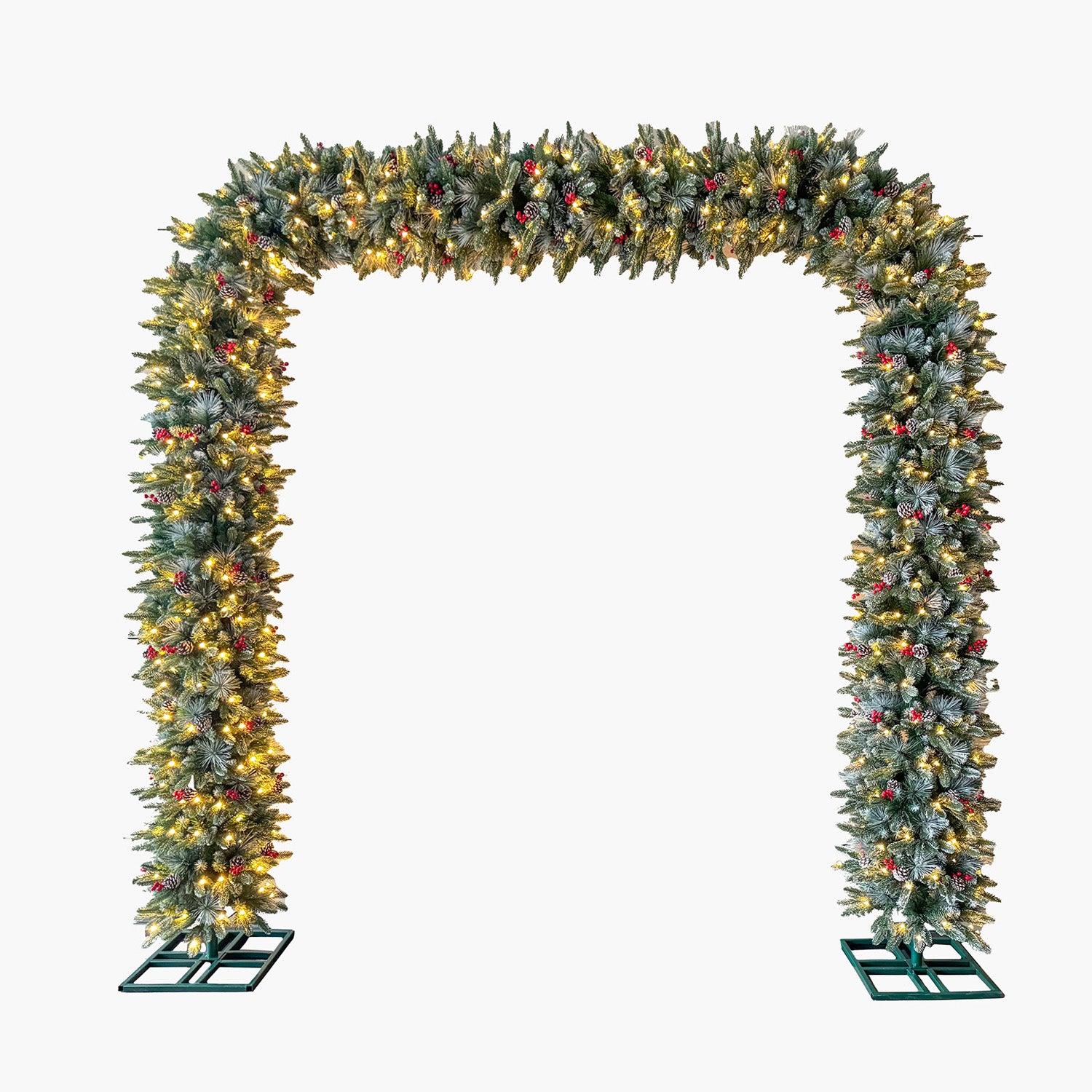 JC Kozalaklı Ve Kokinalı Uzun Dekor Garland  300cm  L (Kendinden Led'li)